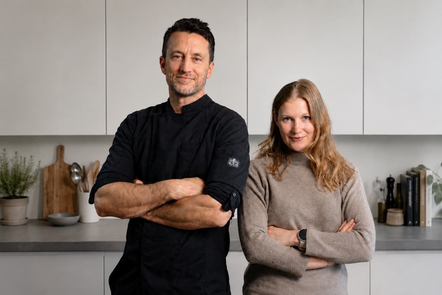 Küchenchef Stefan Kraus und Ernährungsberaterin Tina Locher