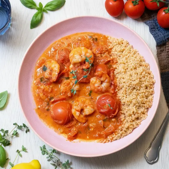 Shrimp saganaki