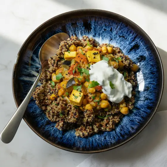 Chana Masala with Paneer and Quinoa